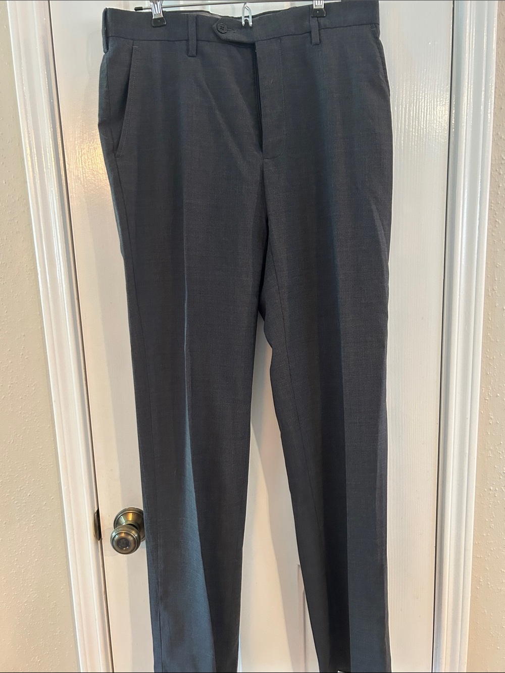 Lands' End Men's Dress Pants in Charcoal
